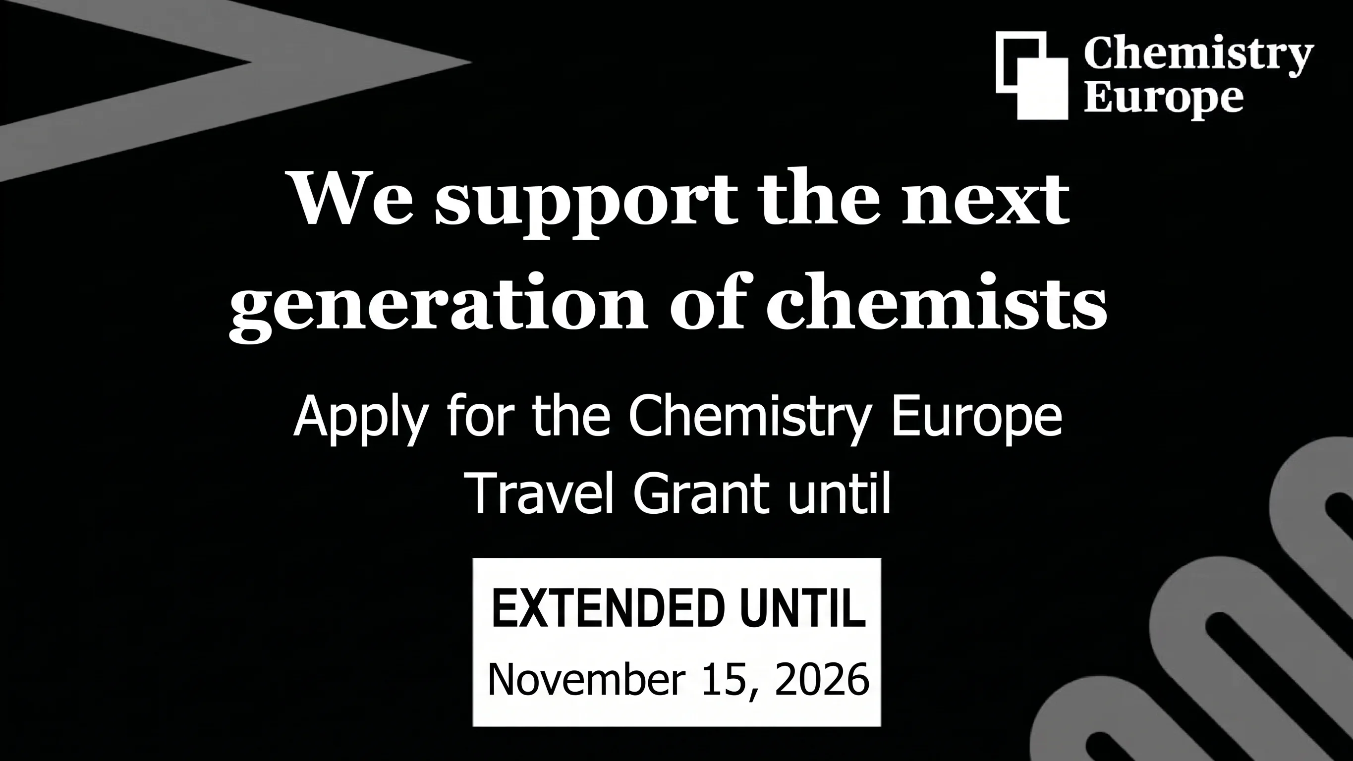 Nabór w programie Chemistry Europe Travel Grant przedłużony do 15 listopada